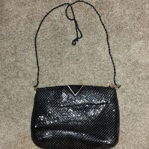 Warren Reed vintage black metal mesh handbag purse